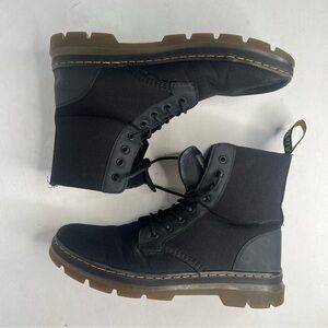 Dr Martens Combs black canvas lace up boots